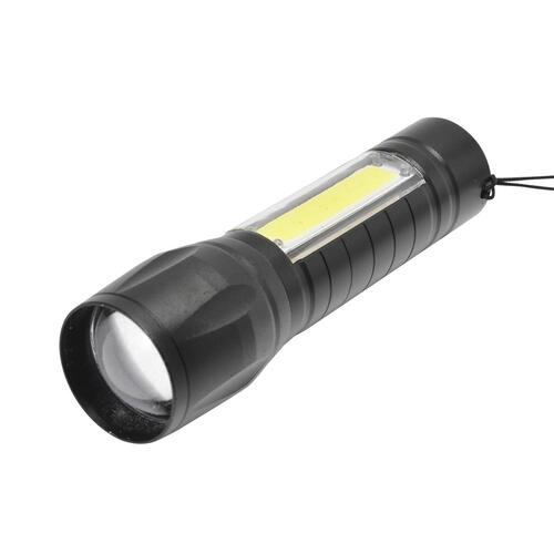 충전식 LED 미니 줌라이트 케이스포함 손전등 후래쉬,3단계빛연출, 낚시,레저용